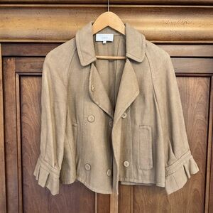 Cropped Linen Trench Summer Jacket Lightweight